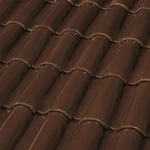 Teja ceramica plana alicantina 12 Esmaltado Mocca