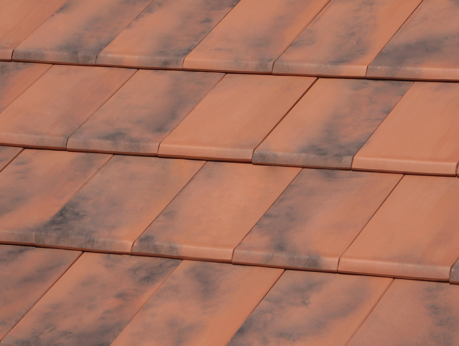 Teja cerámica plana FLAT-10 16 Teja ceramica plana flat 10 rojo musgo