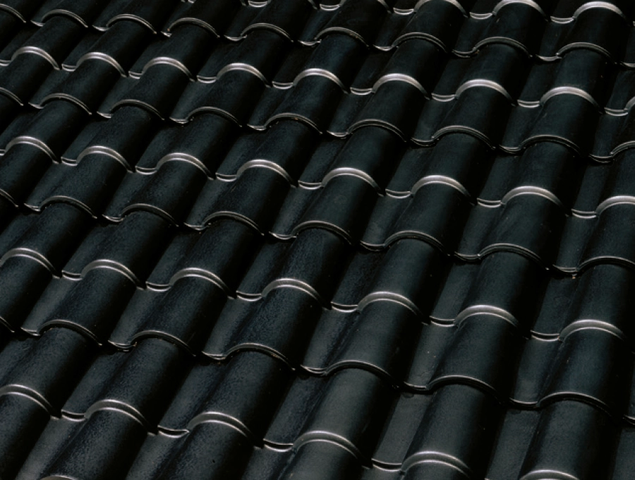 Teja cerámica curva TALÓN 50/45 19 Teja curva talon 50 45 Tamizado Pizarra