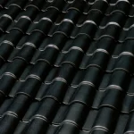 Teja ceramica curva c 40 15 Tamizado Pizarra