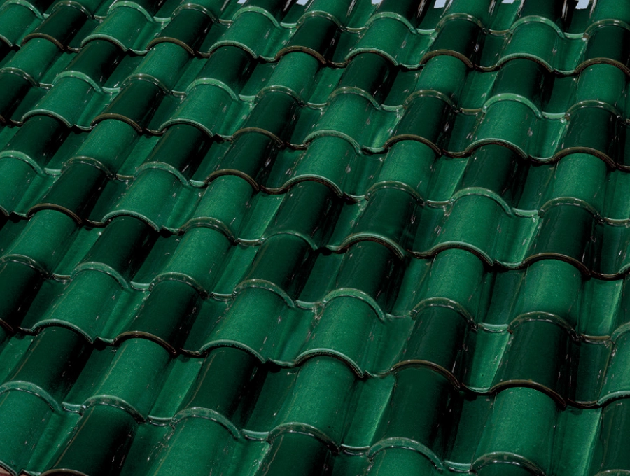 Teja cerámica mixta TB-4 12 BorjaDECOR - Irisado - Verde